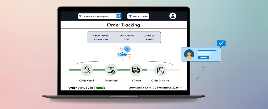 Integrated uShip Tracking Functionality