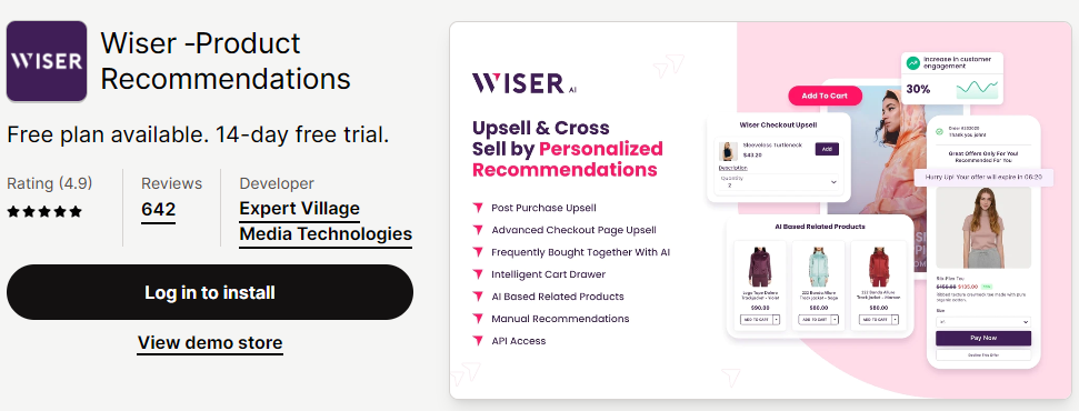 Wiser-Personalized Recommendations: Personalizing the Shopping Experience with AI