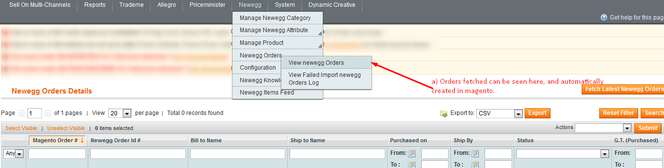 Newegg order management
