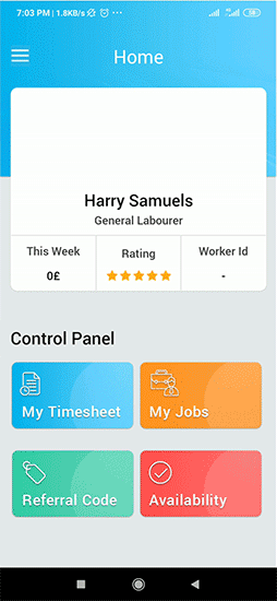 Managing availability with job search mobile app