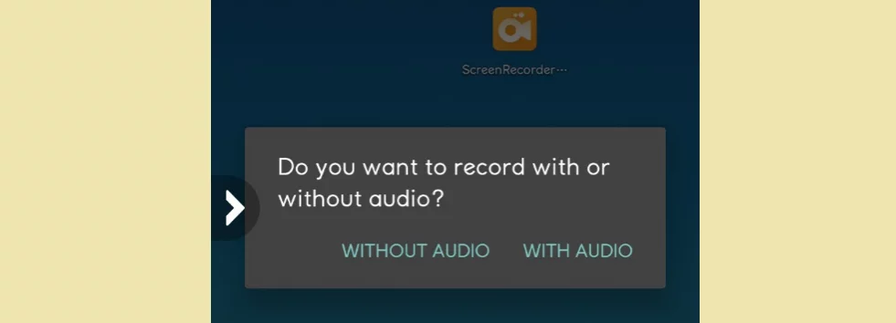 Screen recorder app- Audio option