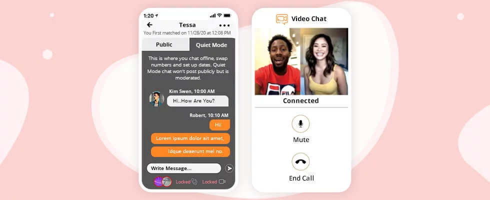 Private chats and calls- iOS Dating app